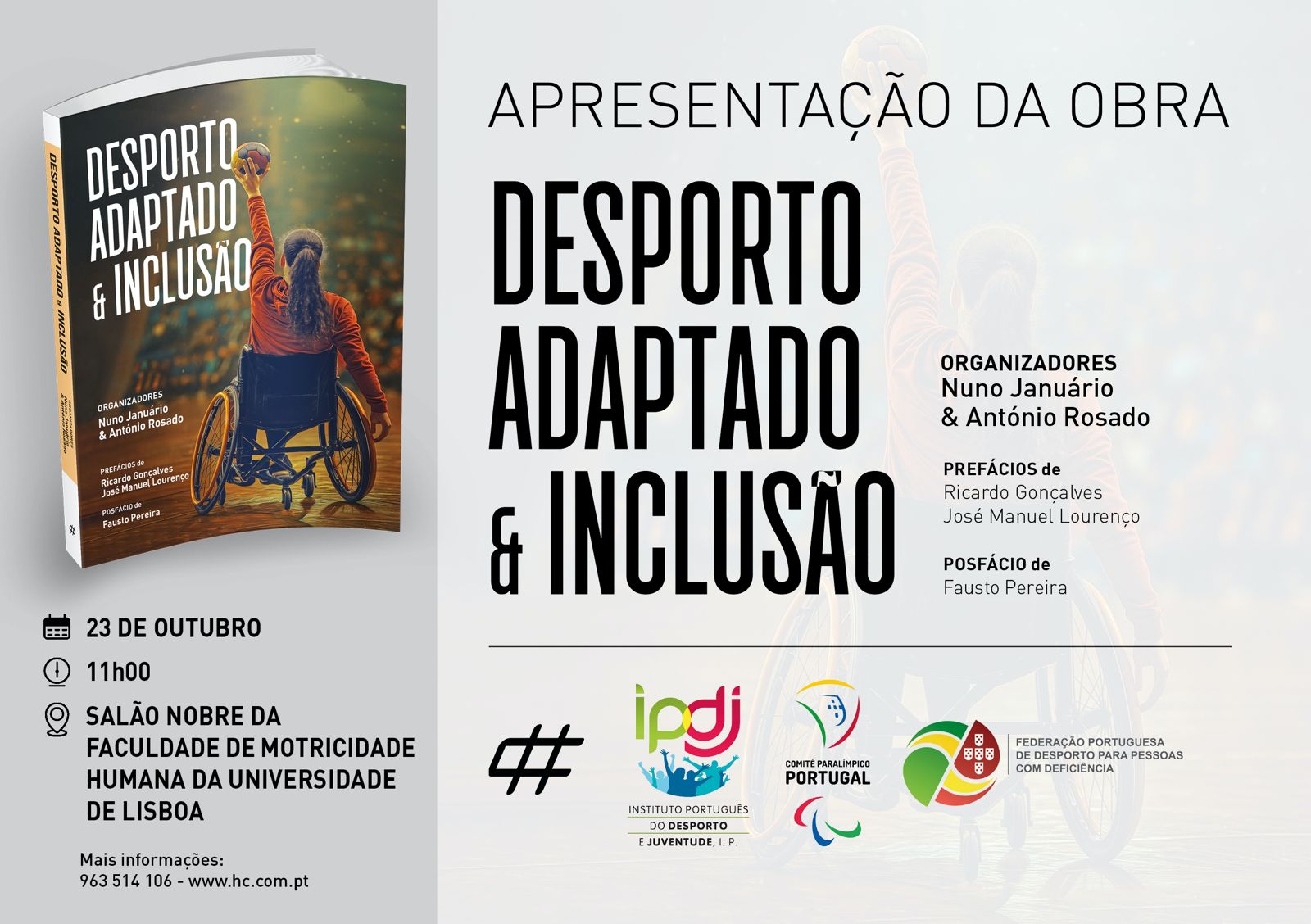 Obra “Desporto Adaptado e Inclusão” apresentada na Faculdade de Motricidade Humana