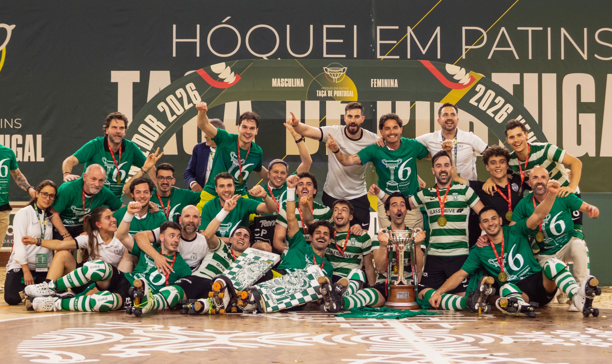 Sporting goleia Óquei de Barcelos e vence Taça de Portugal em Tomar
